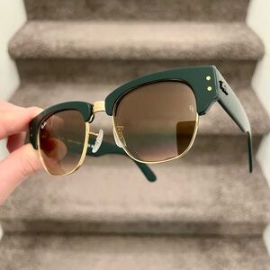 Ray Ban Mega Clubmaster Sunglasses RB0316-S 1368/51 Green Frame Brown Lenses